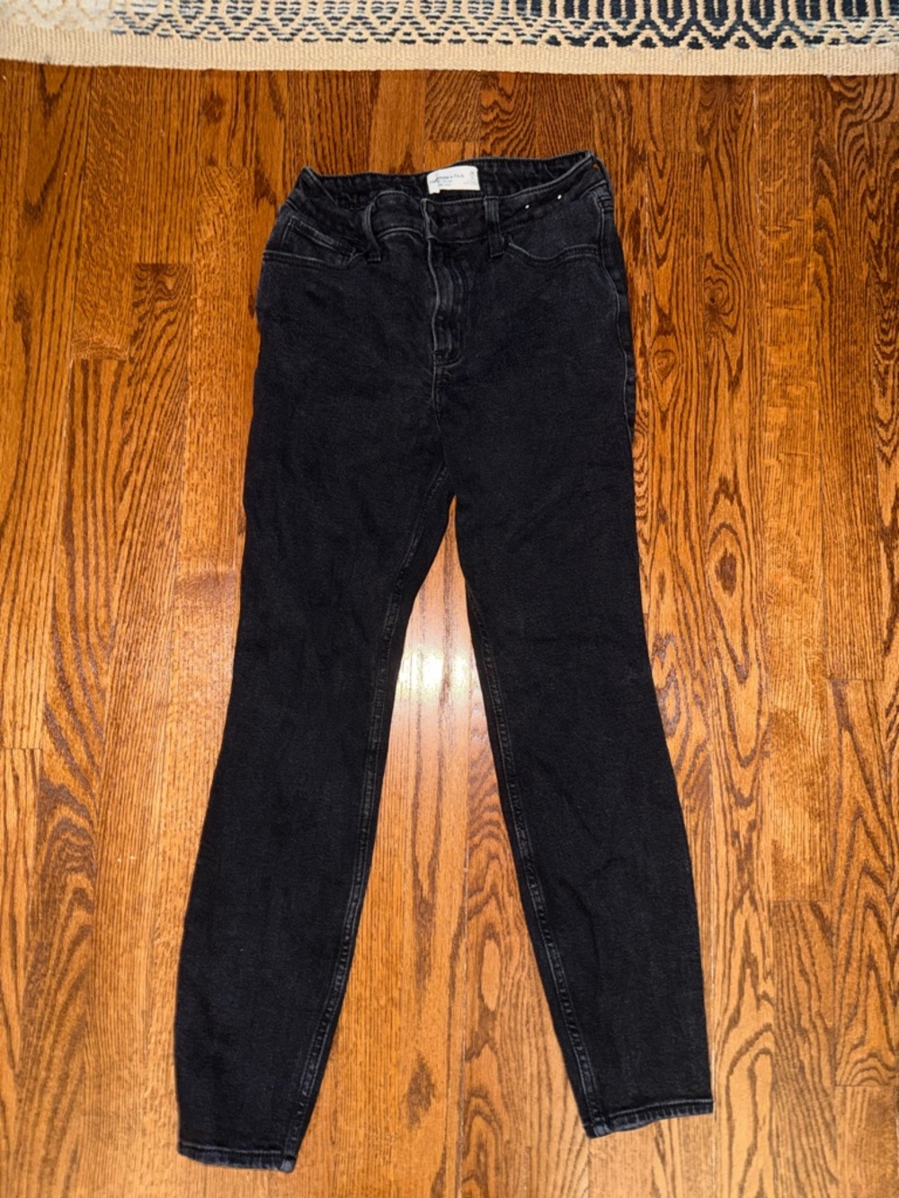 Abercrombie & Fitch Black Skinny High-Rise Jeans